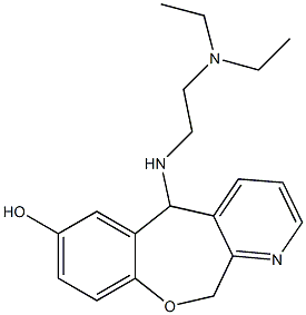 5,11-Dihydro-5-(2-diethylaminoethylamino)-7-hydroxy[1]benzoxepino[3,4-b]pyridine Struktur