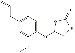 5-(4-Allyl-2-methoxyphenoxy)oxazolidin-2-one Struktur