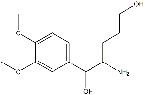 2-Amino-1-(3,4-dimethoxyphenyl)pentane-1,5-diol Struktur