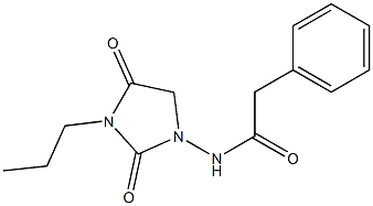 N-(3-Propyl-2,4-dioxoimidazolidin-1-yl)benzeneacetamide Struktur