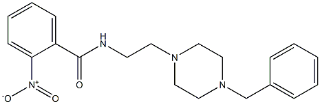 2-Nitro-N-[2-(4-benzyl-1-piperazinyl)ethyl]benzamide Struktur