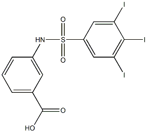 3-(3,4,5-Triiodophenylsulfonylamino)benzoic acid Struktur