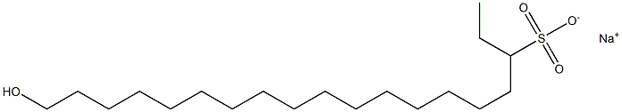 19-Hydroxynonadecane-3-sulfonic acid sodium salt Struktur