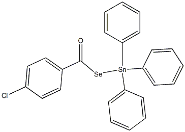 4-Chlorobenzenecarboselenoic acid Se-(triphenylstannyl) ester Struktur