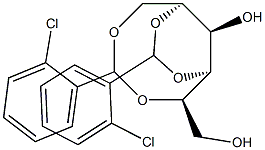 1-O,5-O:2-O,4-O-Bis(2-chlorobenzylidene)-D-glucitol Struktur