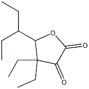 Dihydro-4,4-diethyl-5-(1-ethylpropyl)furan-2,3-dione Struktur