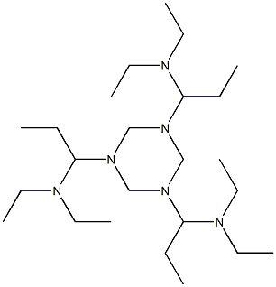 1,3,5-Tris[1-(diethylamino)propyl]hexahydro-1,3,5-triazine Struktur