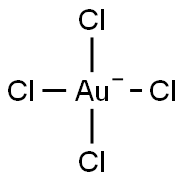 Tetrachloroaurate (III) Struktur