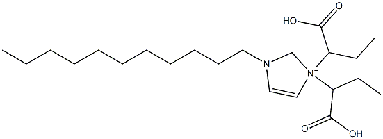 3,3-Bis(1-carboxypropyl)-1-undecyl-4-imidazoline-3-ium Struktur