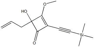 4-Hydroxy-1-methoxy-2-[(trimethylsilyl)ethynyl]-4-(2-propenyl)-1-cyclobuten-3-one Struktur