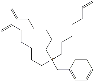 Tri(6-heptenyl)benzylaminium Struktur