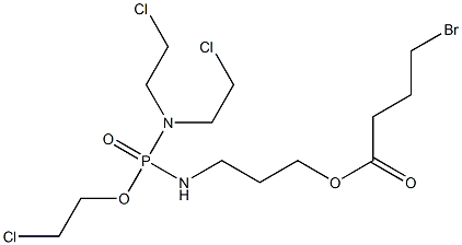 N,N-Bis(2-chloroethyl)-N'-[3-[(4-bromobutyryl)oxy]propyl]diamidophosphoric acid 2-chloroethyl ester Struktur