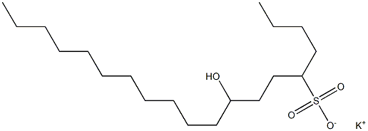 8-Hydroxynonadecane-5-sulfonic acid potassium salt Struktur