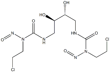 N,N''-[(2R,3R)-2,3-Dihydroxy-1,4-butanediyl]bis[N'-(2-chloroethyl)-N'-nitrosourea] Struktur