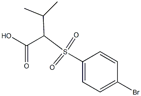 2-(4-Bromophenylsulfonyl)-3-methylbutanoic acid Struktur