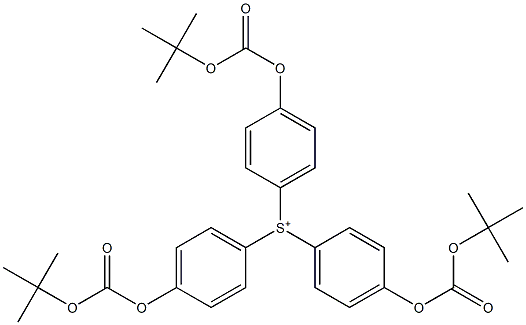 Tris[4-(tert-butoxycarbonyloxy)phenyl]sulfonium Struktur