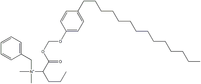 N,N-Dimethyl-N-benzyl-N-[1-[[(4-tetradecylphenyloxy)methyl]oxycarbonyl]butyl]aminium Struktur