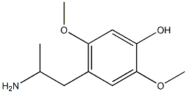 4-(2-Aminopropyl)-2,5-dimethoxyphenol Struktur