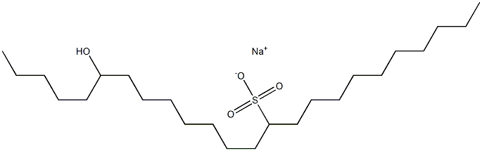 19-Hydroxytetracosane-11-sulfonic acid sodium salt Struktur