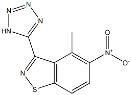 3-(1H-Tetrazol-5-yl)methyl-5-nitro-1,2-benzisothiazole Struktur