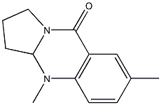 1,2,3,3a-Tetrahydro-4-methyl-7-methylpyrrolo[2,1-b]quinazolin-9(4H)-one Struktur