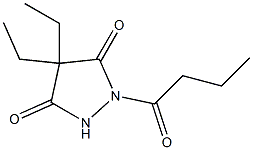 4,4-Diethyl-1-butyryl-3,5-pyrazolidinedione Struktur