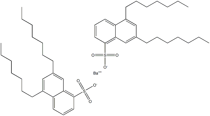 Bis(5,7-diheptyl-1-naphthalenesulfonic acid)barium salt Struktur