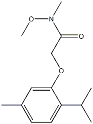 N-Methoxy-N-methyl-2-(2-isopropyl-5-methylphenyloxy)acetamide Struktur