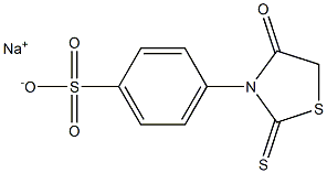 p-(4-Oxo-2-thioxo-3-thiazolidinyl)benzenesulfonic acid sodium salt Struktur