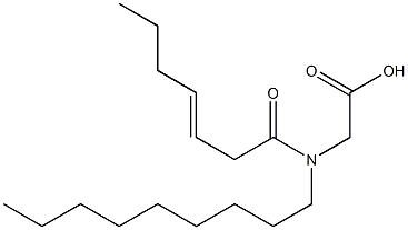 N-(3-Heptenoyl)-N-nonylglycine Struktur