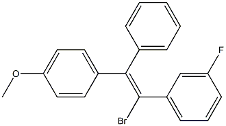 (Z)-1-Bromo-1-(m-fluorophenyl)-2-(p-methoxyphenyl)-2-phenylethene Struktur