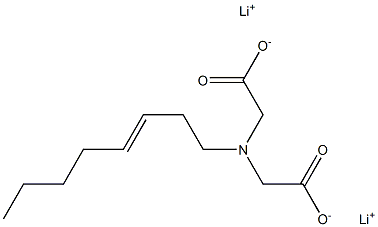 (3-Octenyl)iminodiacetic acid dilithium salt Struktur