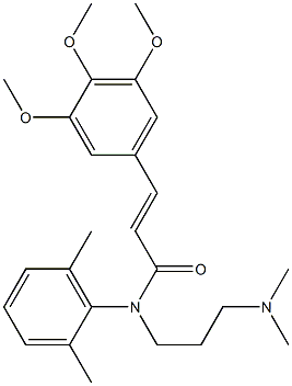 N-[3-(Dimethylamino)propyl]-N-[2,6-dimethylphenyl]-3-(3,4,5-trimethoxyphenyl)propenamide Struktur