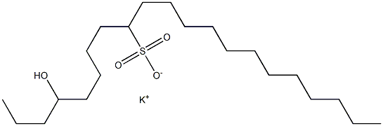 4-Hydroxyhenicosane-9-sulfonic acid potassium salt Struktur