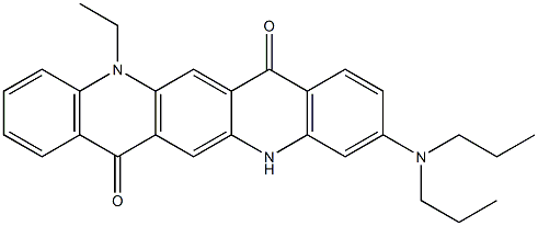 3-(Dipropylamino)-12-ethyl-5,12-dihydroquino[2,3-b]acridine-7,14-dione Struktur