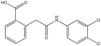 2-[2-[3,4-Dichloroanilino]-2-oxoethyl]benzoic acid Struktur