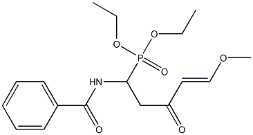 (1-Benzoylamino-3-oxo-5-methoxy-4-pentenyl)phosphonic acid diethyl ester Struktur