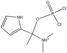 N,N-Dimethyl-1-(dichlorophosphinyloxy)-1-(1H-pyrrol-2-yl)ethanaminium Struktur