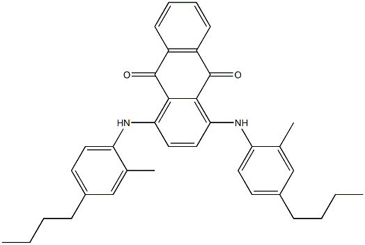 1,4-Bis(4-butyl-2-methylanilino)-9,10-anthraquinone Struktur