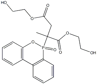 2-[9,10-Dihydro-10-oxo-9-oxa-10-phosphaphenanthren-10-yl]methylsuccinic acid bis(2-hydroxyethyl) ester Struktur