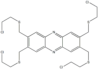 2,3,7,8-Tetrakis[[(2-chloroethyl)thio]methyl]phenazine Struktur