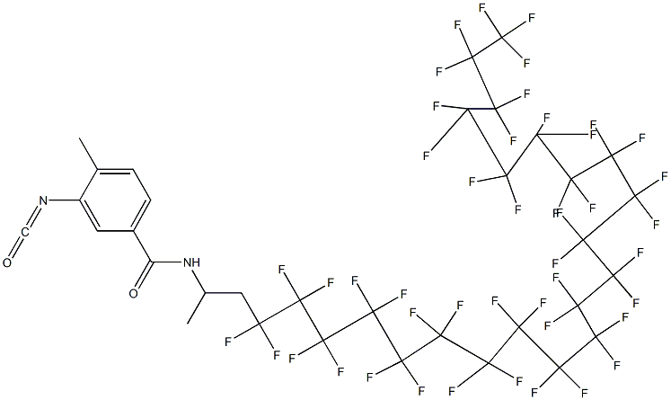 3-Isocyanato-4-methyl-N-[2-(pentatetracontafluorodocosyl)-1-methylethyl]benzamide Struktur