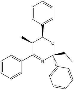 (2R,5R,6S)-2-Ethyl-5-methyl-2,4,6-triphenyl-5,6-dihydro-2H-1,3-oxazine Struktur