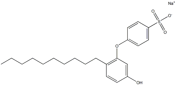 3'-Hydroxy-6'-decyl[oxybisbenzene]-4-sulfonic acid sodium salt Struktur