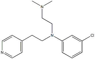 N-(m-Chlorophenyl)-N',N'-dimethyl-N-[2-(4-pyridyl)ethyl]ethylenediamine Struktur