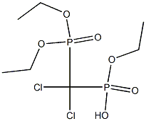 Dichloro(diethoxyphosphinyl)methylphosphonic acid hydrogen ethyl ester Struktur