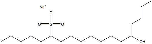 14-Hydroxyoctadecane-6-sulfonic acid sodium salt Struktur