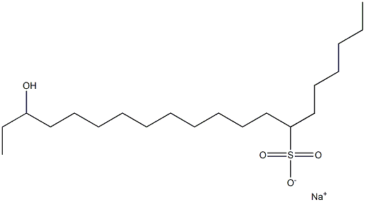 18-Hydroxyicosane-7-sulfonic acid sodium salt Struktur