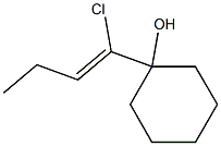 1-(1-Chloro-1-butenyl)-1-cyclohexanol Struktur