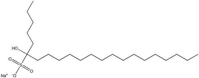 6-Hydroxydocosane-6-sulfonic acid sodium salt Struktur